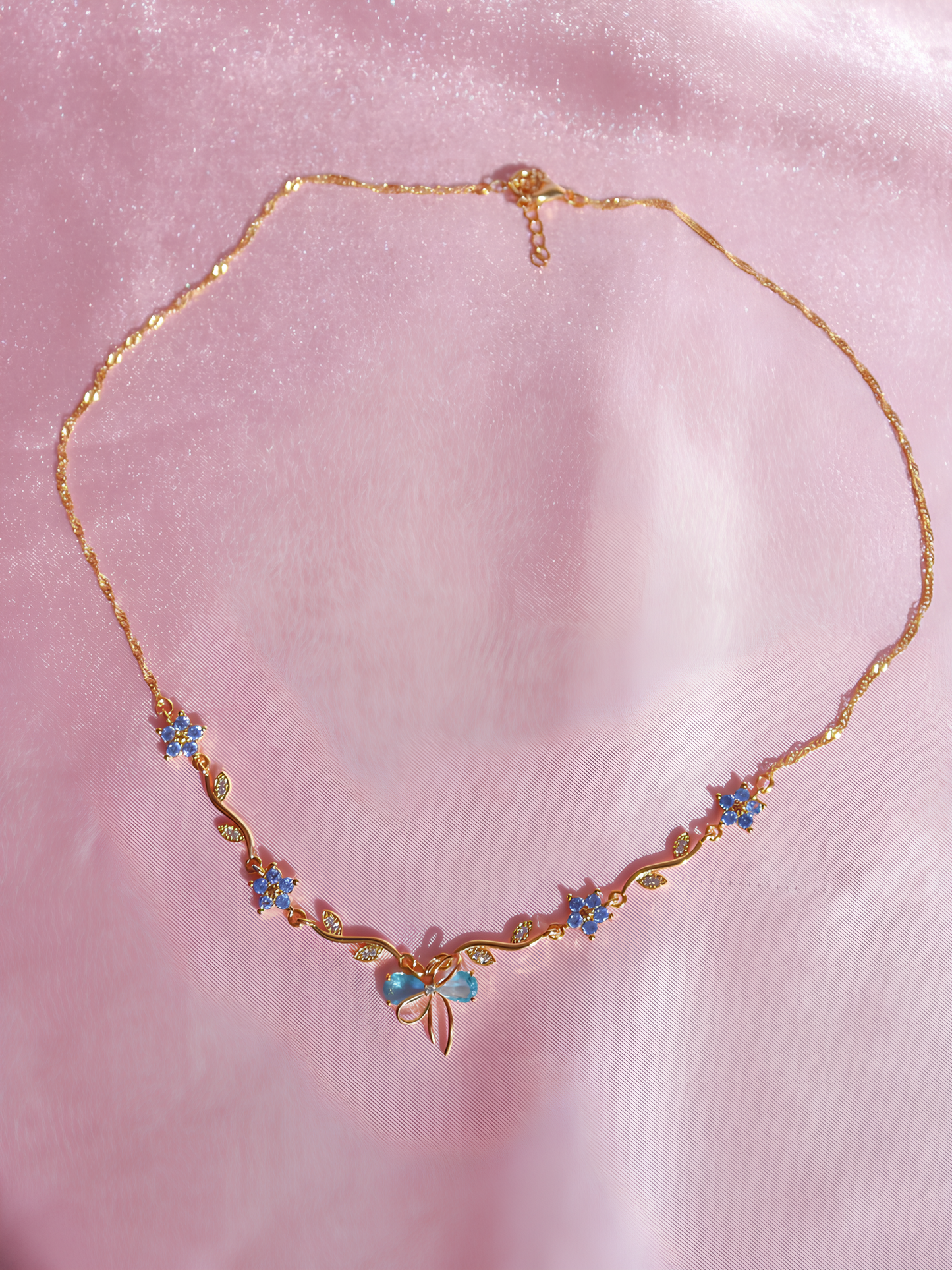 Ribbon Flower Necklace