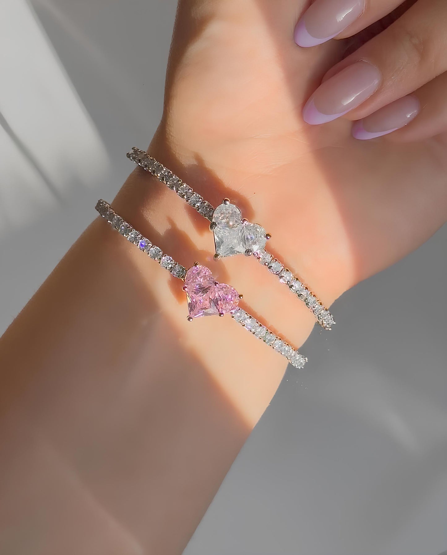 Crystal Heart Flex Bracelet
