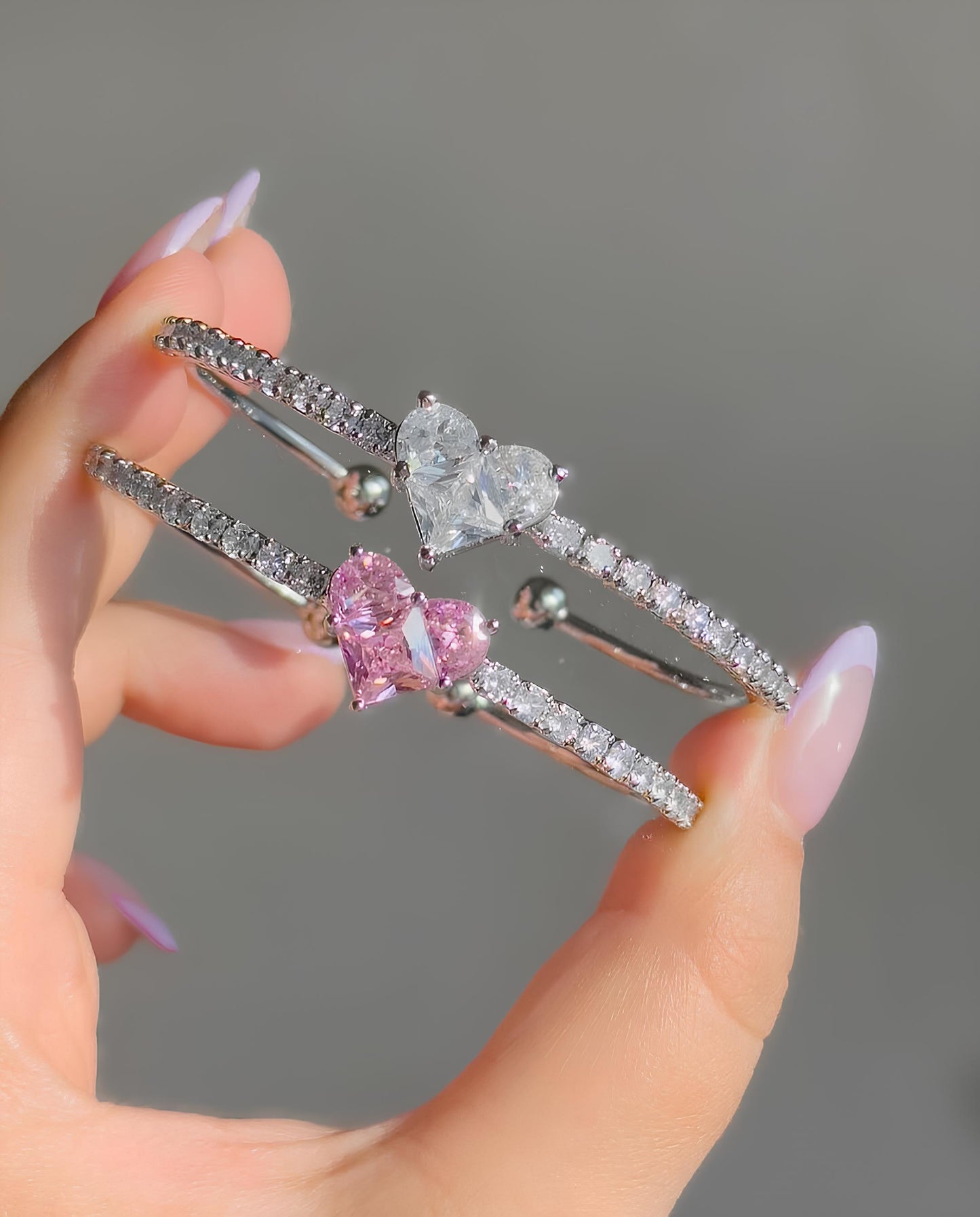 Crystal Heart Flex Bracelet