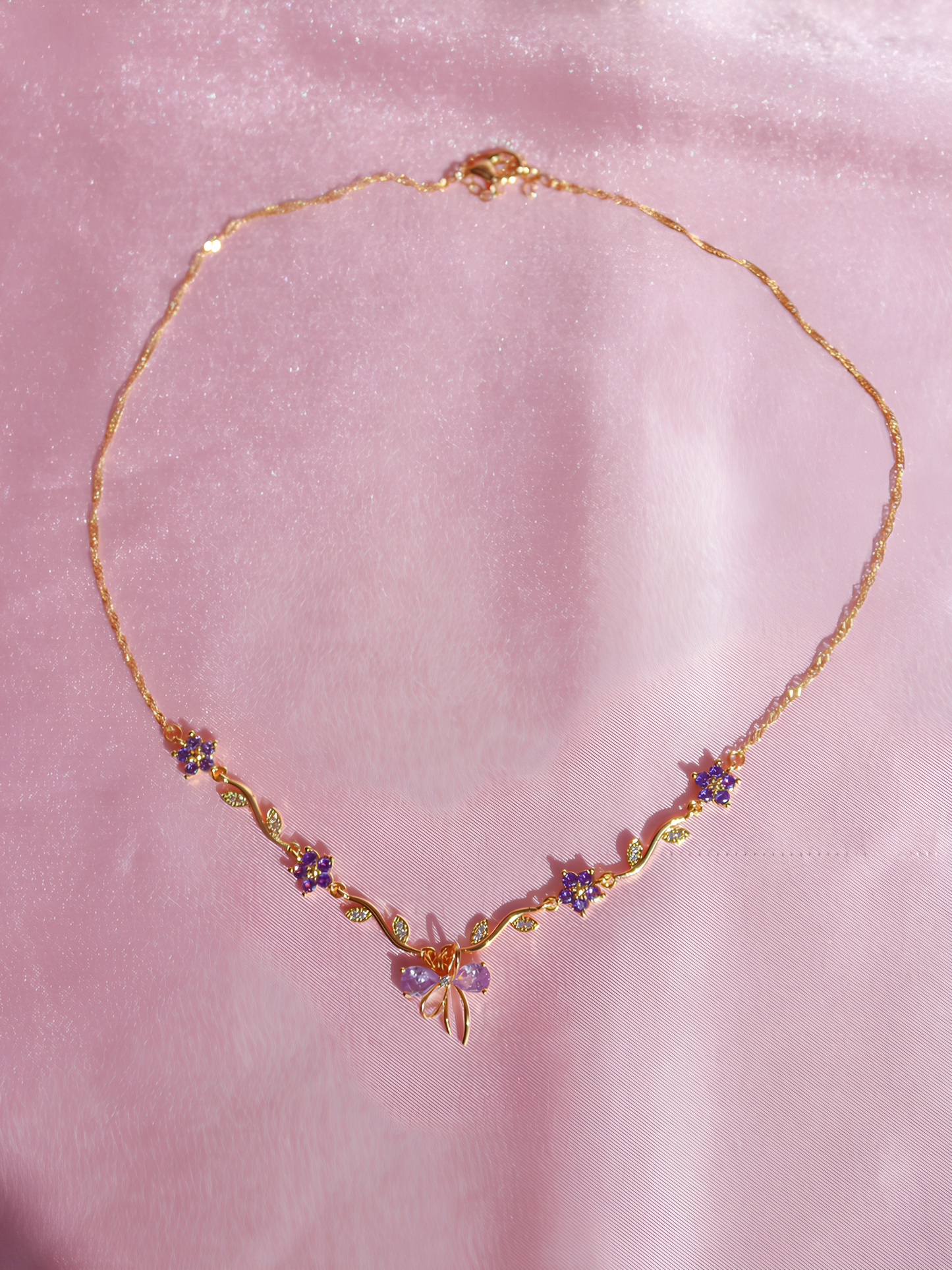 Ribbon Flower Necklace