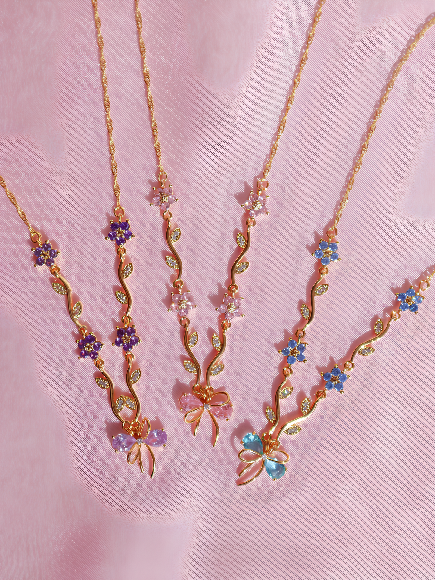 Ribbon Flower Necklace